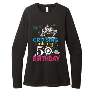 Cruising Into My 50th Birthday Cruise Party Cruise Crew Womens CVC Long Sleeve Shirt