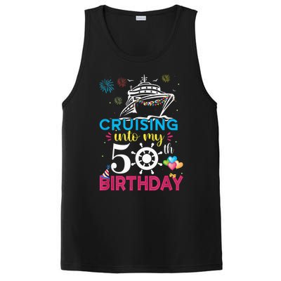 Cruising Into My 50th Birthday Cruise Party Cruise Crew PosiCharge Competitor Tank