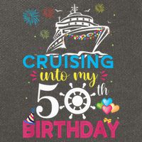 Cruising Into My 50th Birthday Cruise Party Cruise Crew Cotton Canvas Backpack