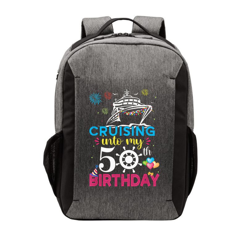 Cruising Into My 50th Birthday Cruise Party Cruise Crew Vector Backpack