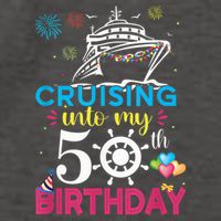 Cruising Into My 50th Birthday Cruise Party Cruise Crew Vector Backpack