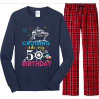 Cruising Into My 50th Birthday Cruise Party Cruise Crew Long Sleeve Pajama Set