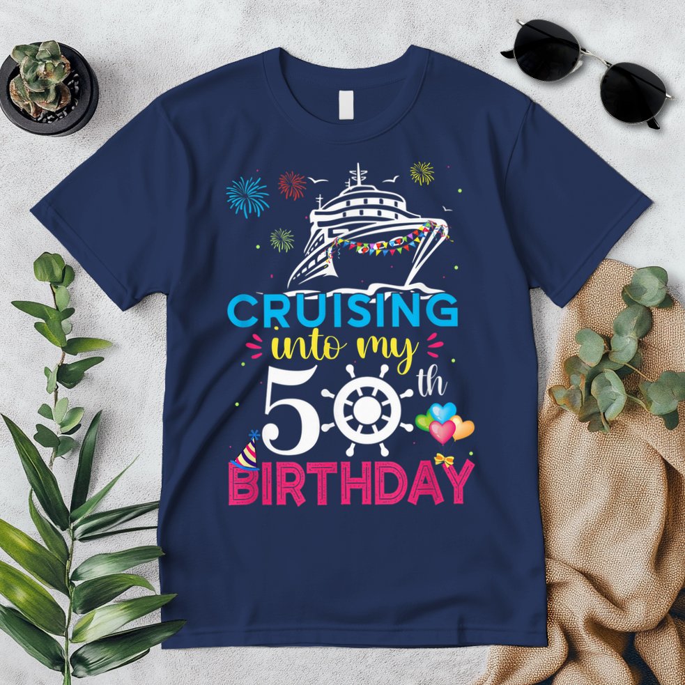 Cruising Into My 50th Birthday Cruise Party Cruise Crew Premium T-Shirt