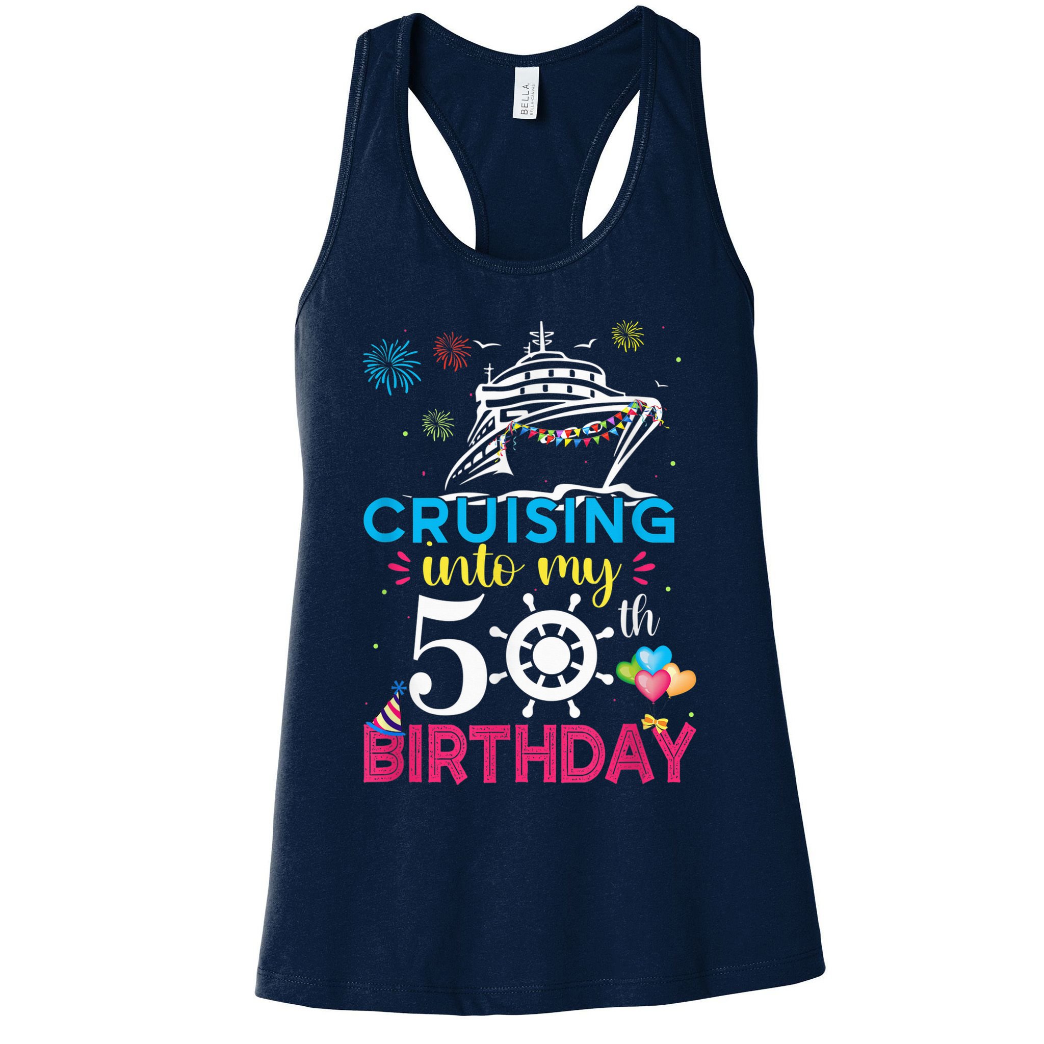Cruising Into My 50th Birthday Cruise Party Cruise Crew Womens Tank Top