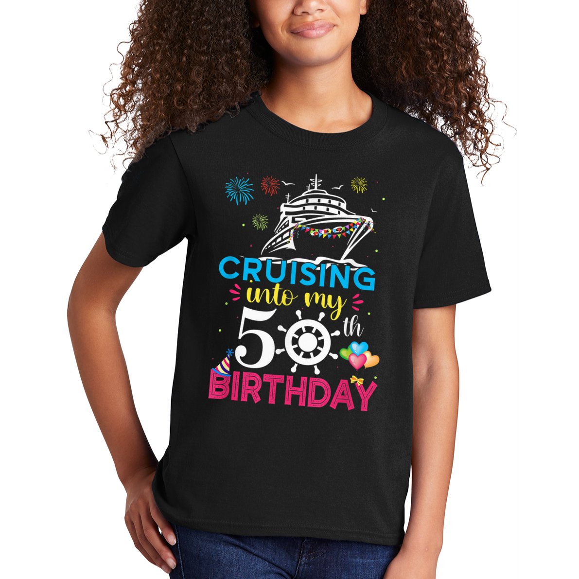 Cruising Into My 50th Birthday Cruise Party Cruise Crew Kids T-Shirt