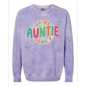 Colorful In My Auntie Era Fun Aunt Colorblast Crewneck Sweatshirt