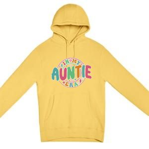 Colorful In My Auntie Era Fun Aunt Premium Pullover Hoodie