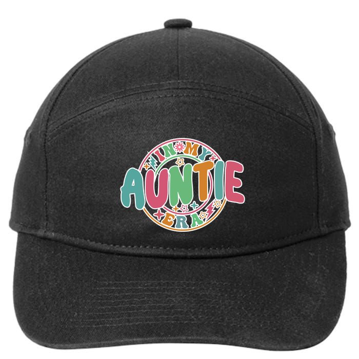 Colorful In My Auntie Era Fun Aunt 7-Panel Snapback Hat