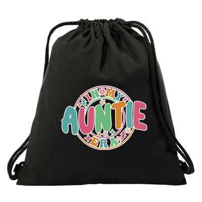 Colorful In My Auntie Era Fun Aunt Drawstring Bag