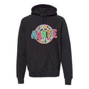 Colorful In My Auntie Era Fun Aunt Premium Hoodie