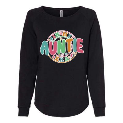 Colorful In My Auntie Era Fun Aunt Womens California Wash Sweatshirt