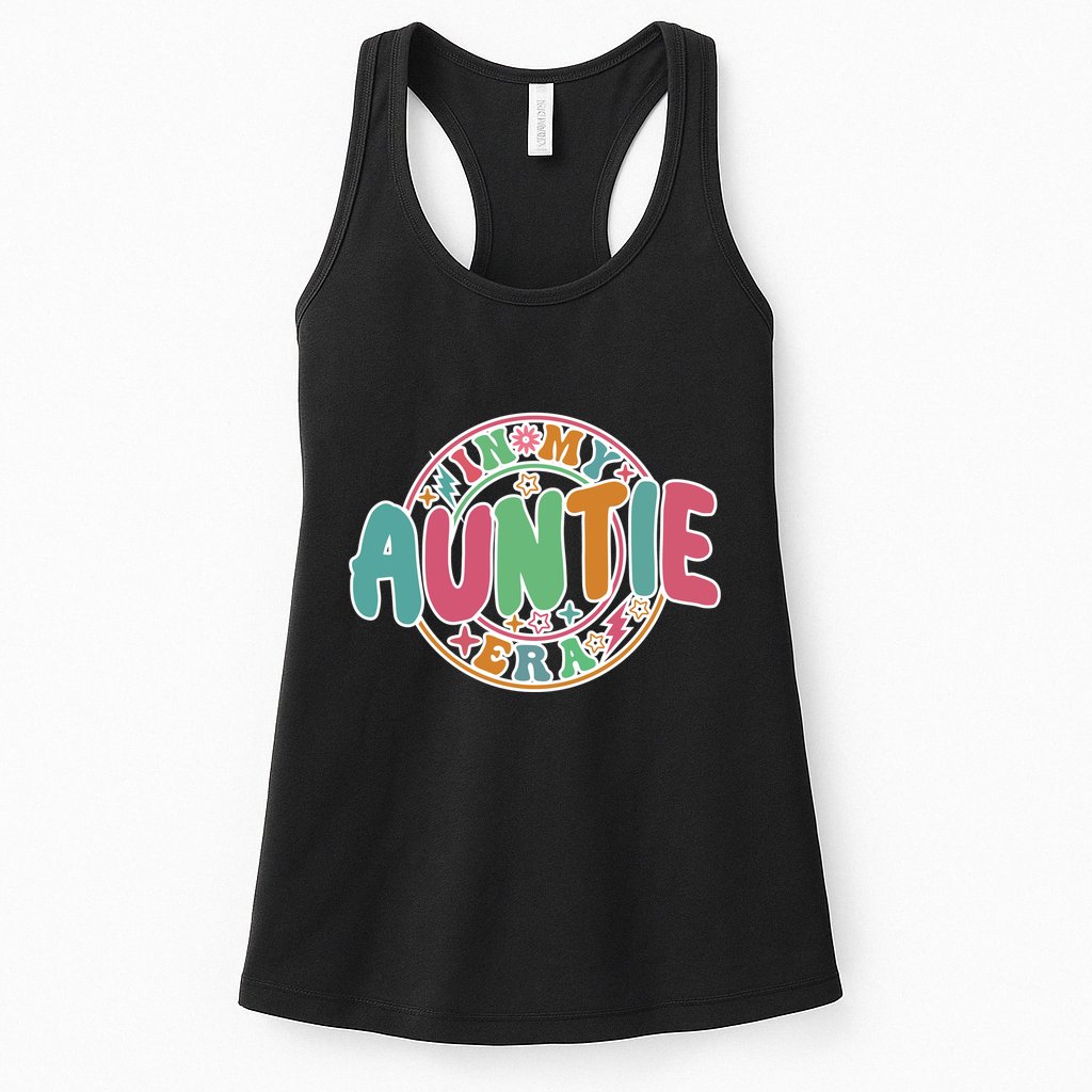 Colorful In My Auntie Era Fun Aunt Womens Tank Top