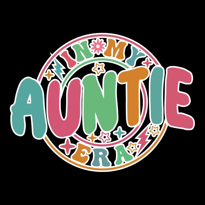 Colorful In My Auntie Era Fun Aunt Baby Bodysuit