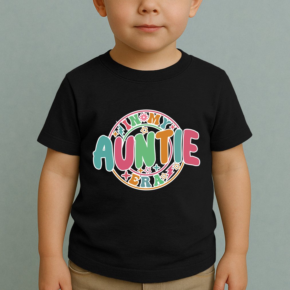 Colorful In My Auntie Era Fun Aunt Toddler T-Shirt