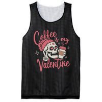 Coffee Is My Valentine Skeleton Couple Lover Mesh Reversible Basketball Jersey Tank