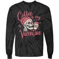 Coffee Is My Valentine Skeleton Couple Lover Tie-Dye Long Sleeve Shirt