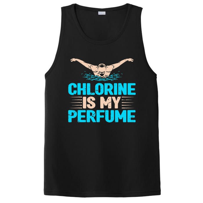 Chlorine Is My Perfume Swimming Swimmer Watersport Swim Pool PosiCharge Competitor Tank