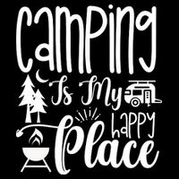 Camping Is My Happy Place Funny Camping Cooling Performance Crew T-Shirt