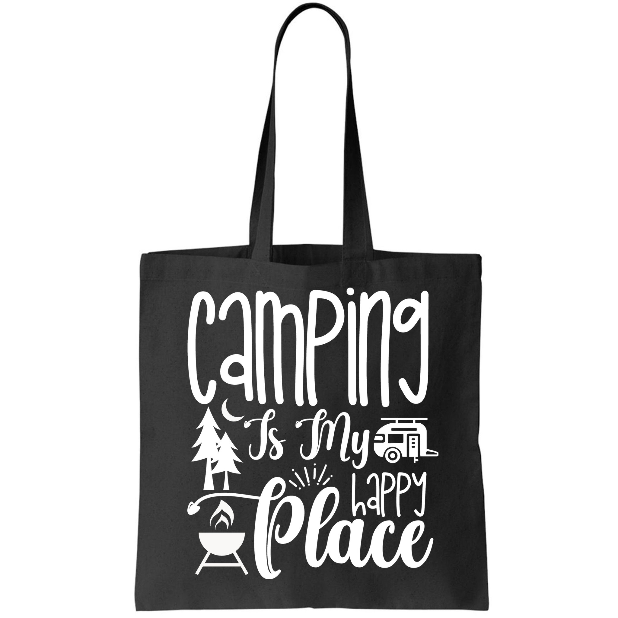 Camping Is My Happy Place Funny Camping Bag