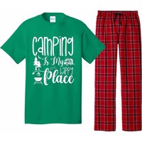 Camping Is My Happy Place Funny Camping Pajama Set