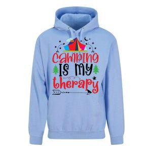 Camping Is My Therapy Funny Camping Unisex Surf Hoodie