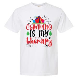 Camping Is My Therapy Funny Camping Garment-Dyed Heavyweight T-Shirt