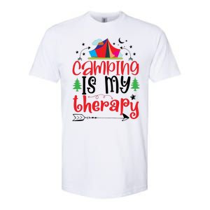 Camping Is My Therapy Funny Camping Softstyle CVC T-Shirt