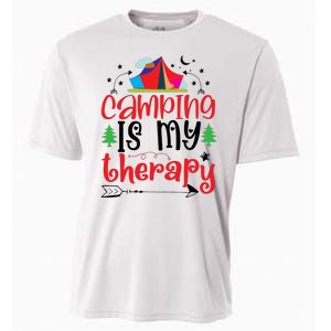 Camping Is My Therapy Funny Camping Cooling Performance Crew T-Shirt