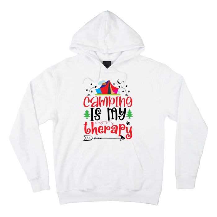 Camping Is My Therapy Funny Camping Hoodie