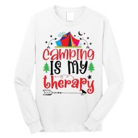 Camping Is My Therapy Funny Camping Long Sleeve Shirt