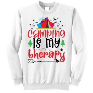 Camping Is My Therapy Funny Camping Sweatshirt