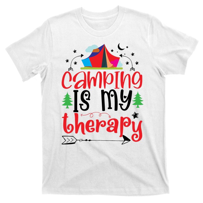 Camping Is My Therapy Funny Camping T-Shirt