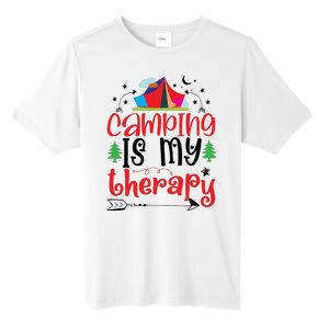 Camping Is My Therapy Funny Camping Tall Fusion ChromaSoft Performance T-Shirt