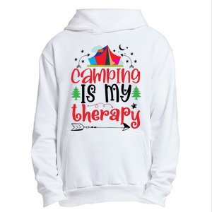 Camping Is My Therapy Funny Camping Urban Pullover Hoodie