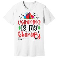 Camping Is My Therapy Funny Camping Premium T-Shirt