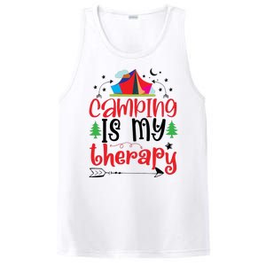 Camping Is My Therapy Funny Camping PosiCharge Competitor Tank