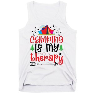 Camping Is My Therapy Funny Camping Tank Top