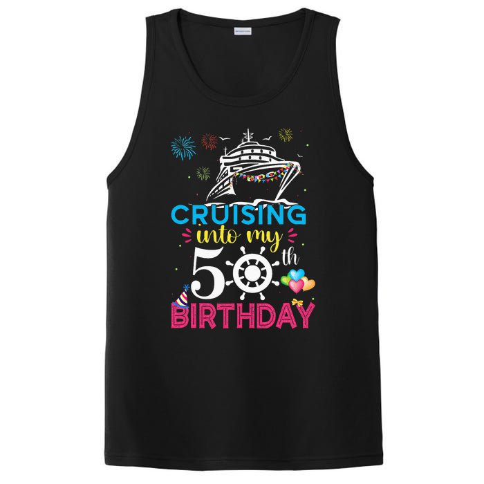 Cruising Into My 50th Birthday Cruise Party Cruise Crew PosiCharge Competitor Tank