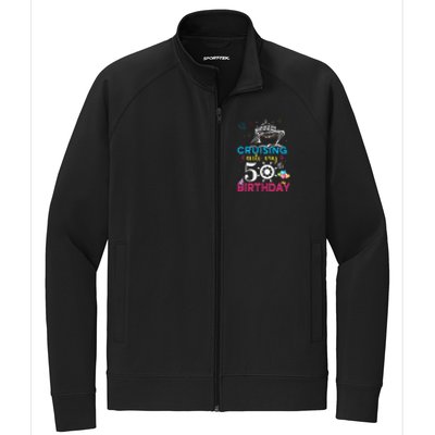 Cruising Into My 50th Birthday Cruise Party Cruise Crew Stretch Full-Zip Cadet Jacket