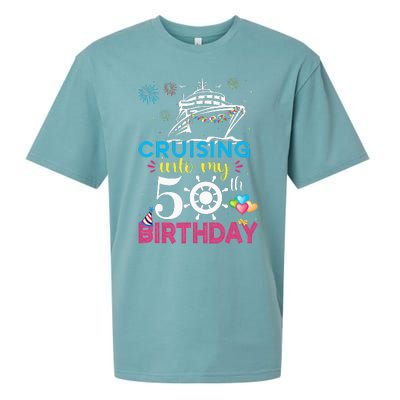 Cruising Into My 50th Birthday Cruise Party Cruise Crew Sueded Cloud Jersey T-Shirt