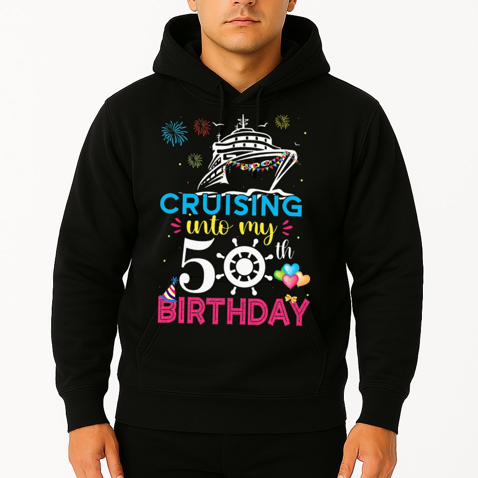 Cruising Into My 50th Birthday Cruise Party Hoodie