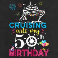 Cruising Into My 50th Birthday Cruise Party Adult Drive Performance Visor