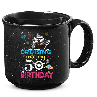 Cruising Into My 50th Birthday Cruise Party 15oz Campfire Ceramic Mug