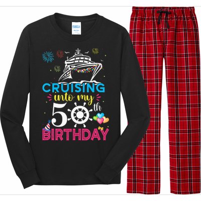 Cruising Into My 50th Birthday Cruise Party Long Sleeve Pajama Set