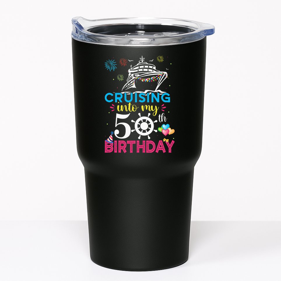 Cruising Into My 50th Birthday Cruise Party Tumbler