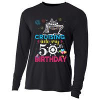 Cruising Into My 50th Birthday Cruise Party Cooling Performance Long Sleeve Crew