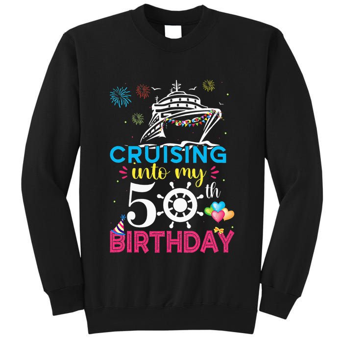 Cruising Into My 50th Birthday Cruise Party Tall Sweatshirt