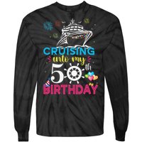 Cruising Into My 50th Birthday Cruise Party Tie-Dye Long Sleeve Shirt