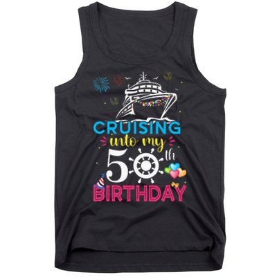 Cruising Into My 50th Birthday Cruise Party Tank Top