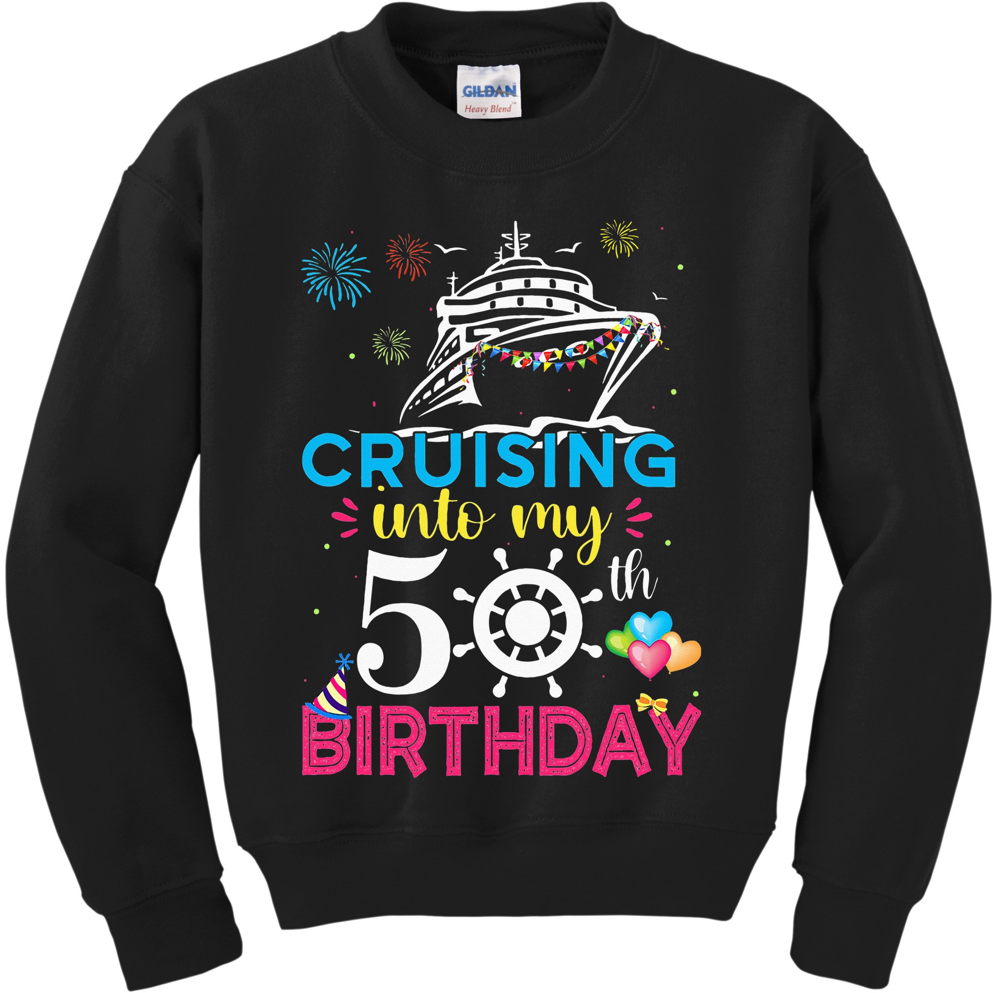 Cruising Into My 50th Birthday Cruise Party Kids Sweatshirt